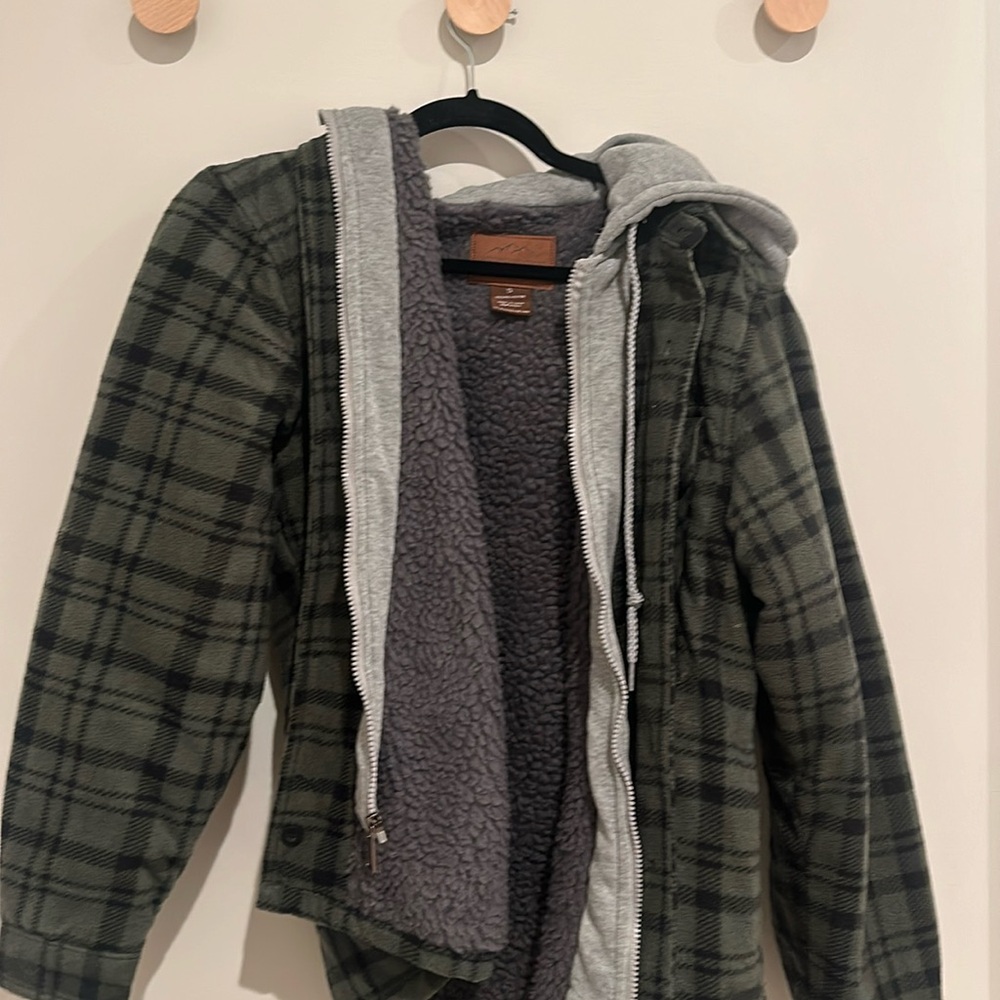 Mountain ridge Flannel hoodie